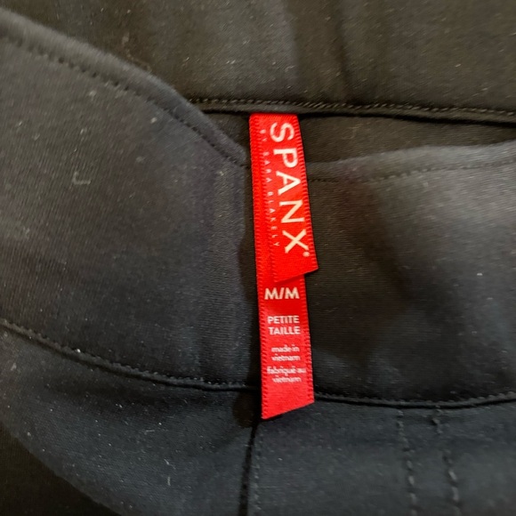 SPANX The Perfect Back Skinny Pull On Dress Pants Black ponte ankle pant sz m - Picture 5 of 8